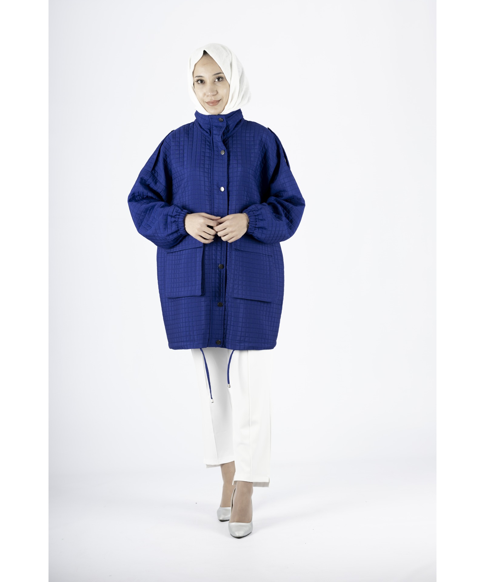 İNVEE KAPİTONE KAP TORBA CEPLİ SAKS 6913