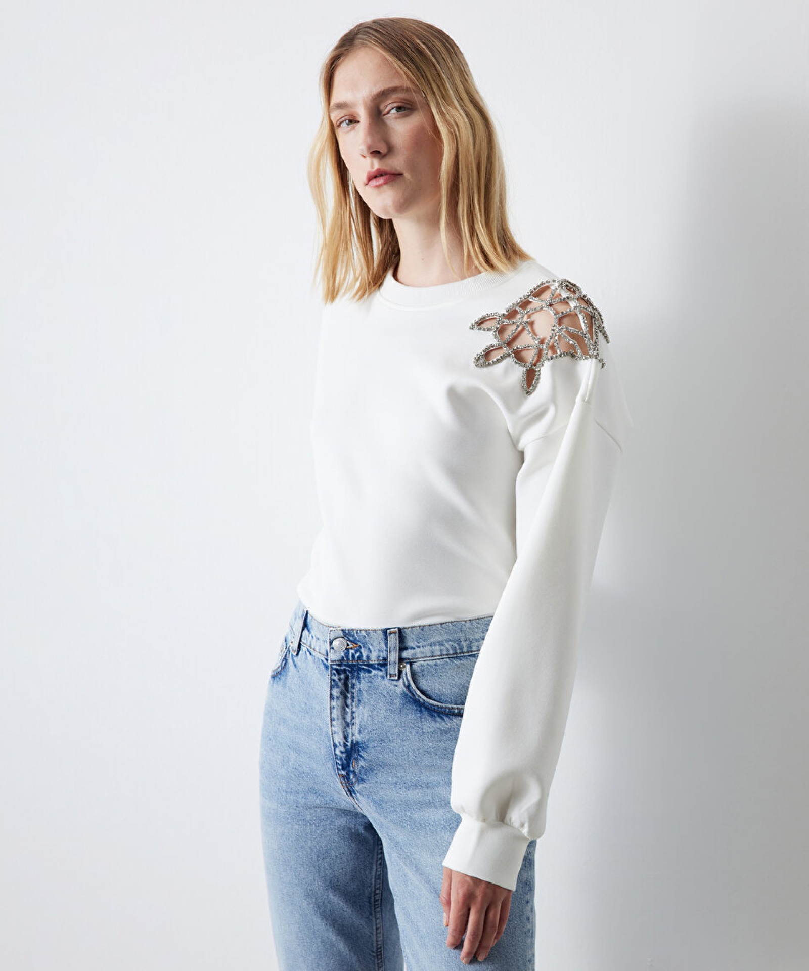 IPEKOL Taş İşlemeli Sweatshirt
